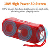 T&G TG280 Solar Power Charging Bluetooth Speakers with Flashlight, Support TF Card / FM / 3.5mm AUX / U Disk / Hands-free Call(Red)