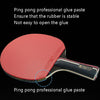 HUIESON HS-D-P01 Three Star 7 Layers Pure Wood Double-sided Reverse Adhesive Table Tennis Racket Set, Specification: Hand-shake Grip + Pen Hold Grip Racket