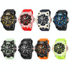 STRYVE S8027 Sports Multifunctional Luminous Dual Display Chronograph Student Watch(Black Blue)