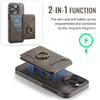 For iPhone 12 Pro DG.MING K1 MagSafe Detachable Wallet RFID Back Cover Phone Case(Coffee)
