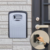 Large Grey Metal Key Safe Box - Wall Mounted with Combination Lock