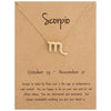 Zodiac Signs Necklace Electroplate Alloy Short Chain Jewelry, Style: Scorpio Golden