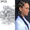 3 PCS Dreadlocks Aluminum Rice Beads Hair Accessories(Silver)