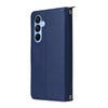 For Samsung Galaxy A15 Nine-card Slots Zipper Wallet Bag Leather Phone Case(Blue)