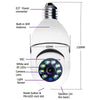 1080P WiFi Light Bulb Camera E27 | Panoramic Security Cam | Night Vision