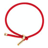 English Letter Beads Bracelet Brass Micro-inlaid Couple Red String Pull DIY Bracelet Jewelry, Style:Red Rope