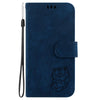 For Samsung Galaxy A26 5G Little Tiger Embossed Leather Phone Case(Dark Blue)