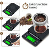 Hand Punch Coffee Scales Timing Electronic Timer Scale Kitchen Scales, Model:3kg/0.1g(Wine Red)