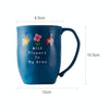 Creative Cute Plastic Cup Household Couple Cup(Sapphire Blue)