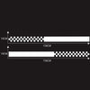 2 PCS/Set D-282 Waistline Pattern Car Modified Decorative Sticker(White)