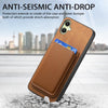 For Samsung Galaxy A06 4G Retro Magsafe Card Bag PU Back Cover Phone Case(Brown)