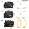 Cwatcun D115 Shoulder Crossbody Waterproof Leather Film DSLR Camera Bag, Color: Black Large
