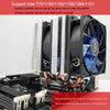 Desktop Computer Double Copper Tube CPU Radiator Super Quiet Color Light 3-pin Double Fan