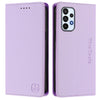For Samsung Galaxy A23 4G / 5G RC01 Dual-Folded Magnetic Suction RFID Leather Phone Case(Light Purple)