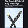 USAMS US-SJ586 PD 20W Iceflake Series Type-C to 8 Pin Right Angle Transparent Fast Charge Data Cable, Cable Length:2m(Black)