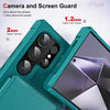 For Samsung Galaxy S24 Ultra 5G Horizontal Flip Card Bag Holder Leather Phone Case(Cyan Green)