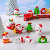 10pcs Christmas Cute Micro Landscape DIY Decorations Snowy Desktop Ornament, Style: No.8 Feet Up Lying Bear
