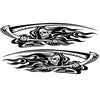 2 PCS/Set D-435 Grim Reaper Pattern Car Modified Decorative Sticker(Black)