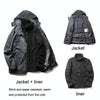 LSM-121 Men Autumn And Winter Jackets Grab Fleece Inner Lining Outdoor Hiking Clothes, Size: 2XL(Army Green)