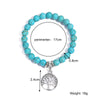 S2208-5 Life Tree Women Beaded Bracelet Turquoise Ethnic Style Charm Jewelry