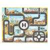 130 x 100cm Engineering Parking Scene Play Mat Outdoor Picnic Beach Mat