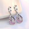 925 Sterling Silver Moonlight Opal Tears Totem Drop Earrings(pink)