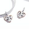 S925 Sterling Silver Little Dog Beads DIY Bracelet Necklace Accessories