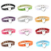 Japanese Harajuku PU Leather Heart Shape Punk Collar Fashion Female Choker Necklace, Random Color Delivery