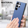 For Samsung Galaxy S22 Ultra 5G Twill Fabric Leather Skin Back Phone Case(Blue)