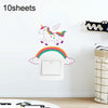 10sheets Cartoon Wall Sticker Switch Socket Beautification Decorative Sticker(KG158)