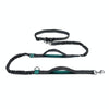 Reflective Double Handle Dog Lead with Bungee (Water Green)