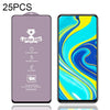 For Xiaomi Redmi Note 9S / Note 10 Lite 25 PCS 9H HD Large Arc High Alumina Full Screen Tempered Glass Film