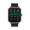 D8 Pro 2.01 inch 2 in 1 Bluetooth Earphone Silicone Strap Smart Watch, Support NFC with Cover(Space Grey)