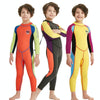 DIVE&SAIL WS-18816 Children Diving Suit One-piece Long-sleeved Swimsuit Sunscreen Hot Spring Surfing Suit, Size:XL(Yellow Purple Sleeves)