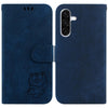 For Samsung Galaxy A36 5G / A56 5G Little Tiger Embossed Leather Phone Case(Dark Blue)