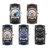 Ochstin 7229 Multifunctional Business Leather Wrist Wrist Waterproof Luminous Quartz Watch(Rose Gold+Dark Brown)