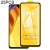 25 PCS 9D Full Glue Screen Tempered Glass Film For Xiaomi Poco M3 / Redmi 9T