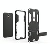 Shockproof PC + TPU Case for Nokia 7.1, with Holder(Navy Blue)