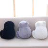Plush Cat Toy Children Cat Back Shadow Shape Gift Toy Home Decoration Soft Pillow(Black)