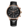Ochstin 6050C Multifunctional Quartz Men Leather Watch(Rose Gold+Black)