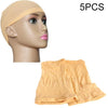 5pcs High Elastic Silk Socks Fake Hair Net Wig Liner Caps Snood Mesh, B(Flesh Color)