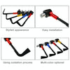 2 PCS Universal 22mm Shockproof Protection Rod CNC Horn Shape Handbrake Motorcycle Modification Accessories(Black)