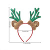 Christmas Deer Antler Plush Headband Festival Party Makeup Props(Red)