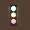 5W x 3 Retro Bar Restaurant Traffic Light Wrought Iron Engineering Glass LED Indoor Signal Wall Light(Red Yellow Green)