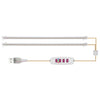 LED Plant Growth Lamp Time Potted Plant Intelligent Remote Control Cabinet Light, Style: 50cm Two Head(Pink)