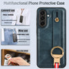For Samsung Galaxy A36 5G Wristband Leather Back Phone Case(Blue)