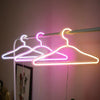 HS-20002 LED Coat Hanger Neon Light Room Decoration Lantern Holiday Light(Pink Light)