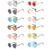 Metal Round Frame Steampunk Retro Sunglasses for Men Women(4)