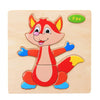 Children Educational Toy Wooden Cartoon Jigsaw Puzzle(Fox)
