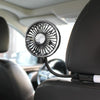 Car Double-head Hose Seat Fan with Light(Black)